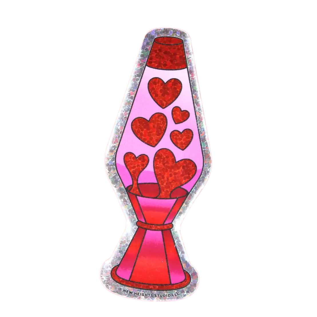 Groovy Heart Lava Lamp Sticker