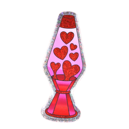 Groovy Heart Lava Lamp Sticker