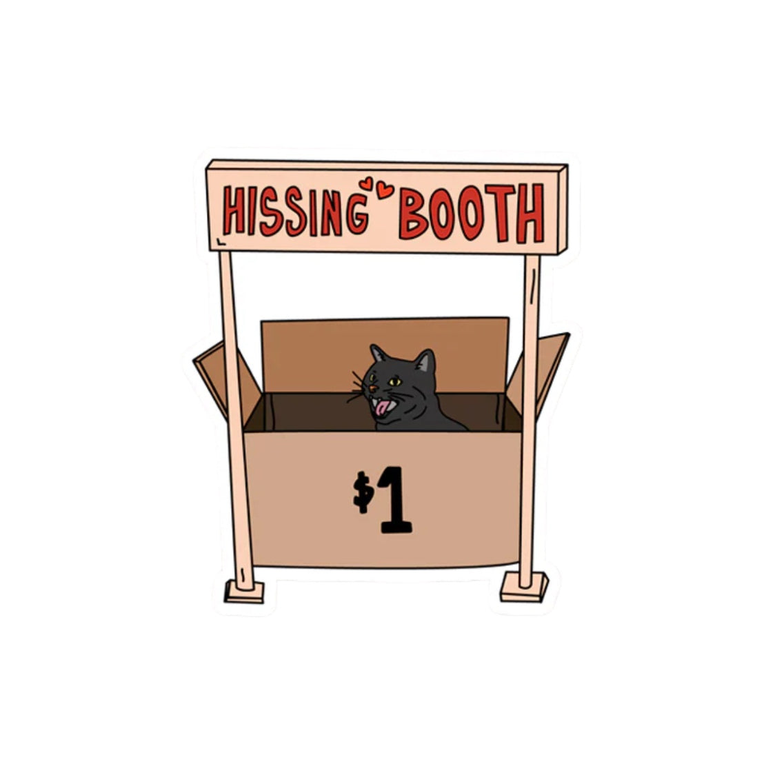 Hissing Booth Sticker
