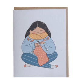 Knitting a Scarf, Justine Gilbuena