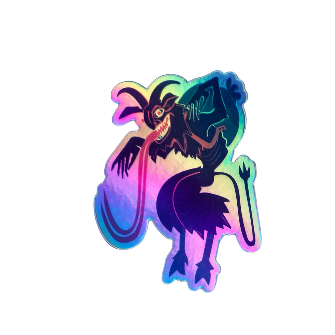 Krampus Holographic Sticker