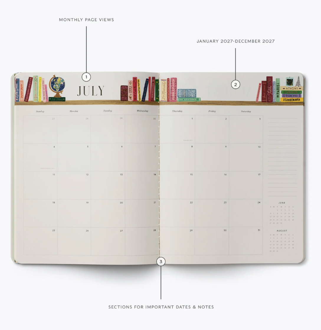 2027 Ladies Night Book Club 12-Month Appointment Planner