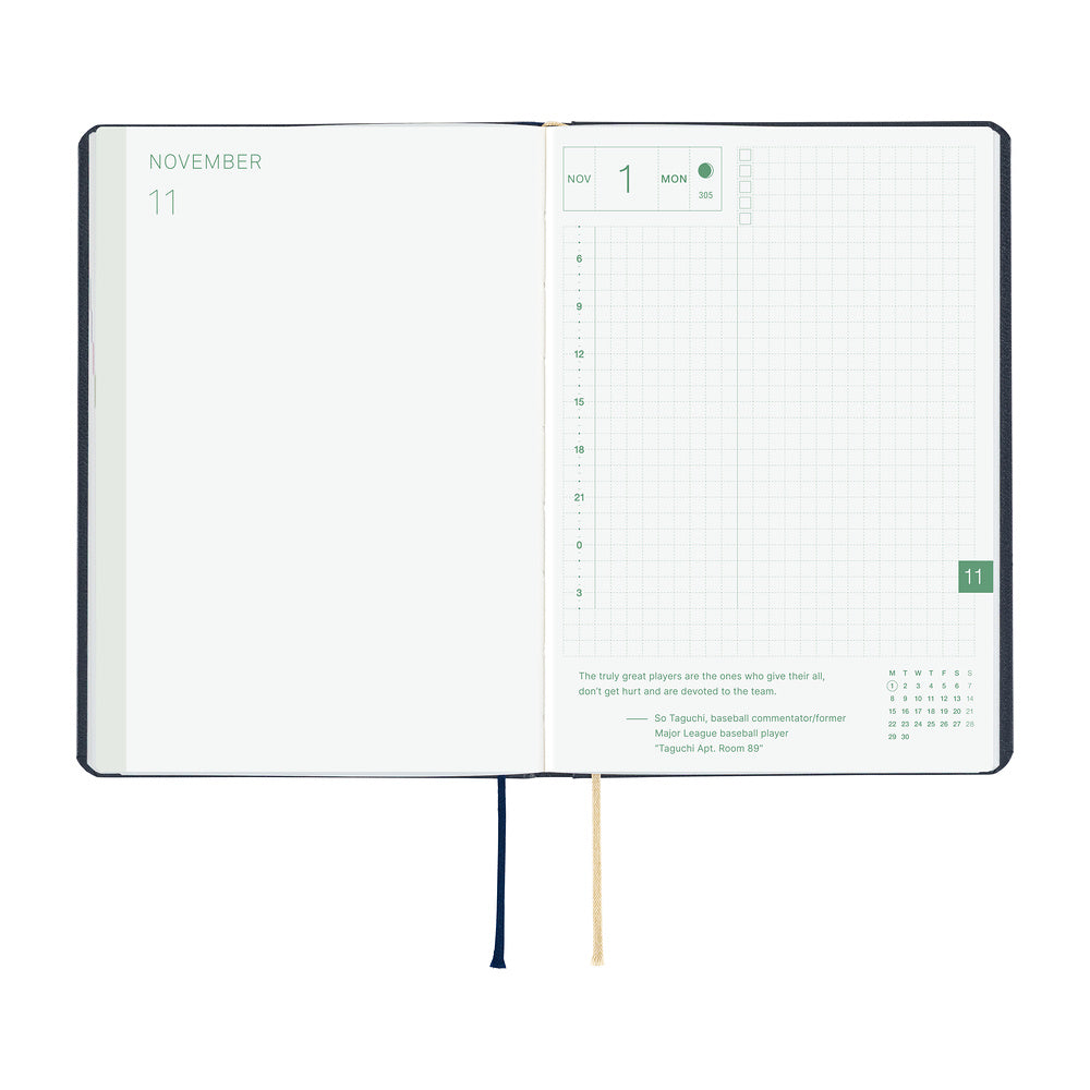 Hobonichi 2027 Techo Original A6 HON Navy Slash