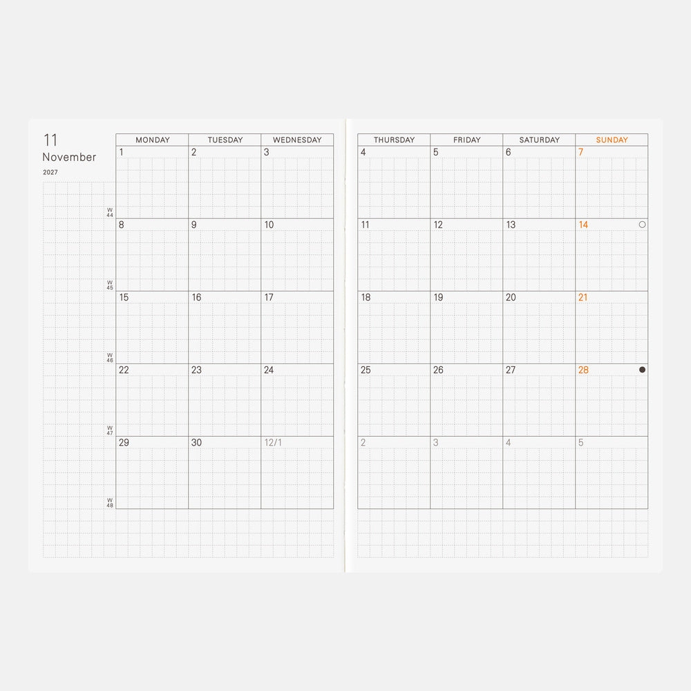 Hobonichi 2027 Techo Original A6 English Planner