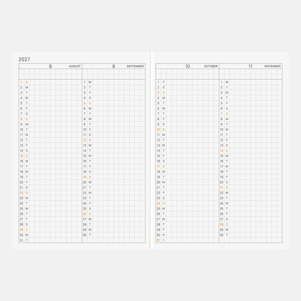 Hobonichi 2027 Techo Original A6 English Planner