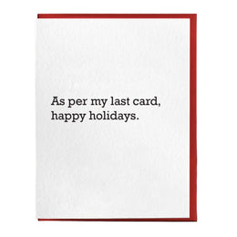 As Per My Last Card, McBitterson's