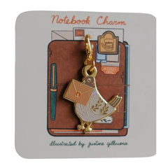 Pigeon Snail Mail Notebook Charm