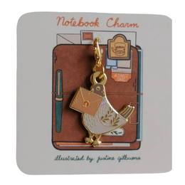 Pigeon Snail Mail Notebook Charm