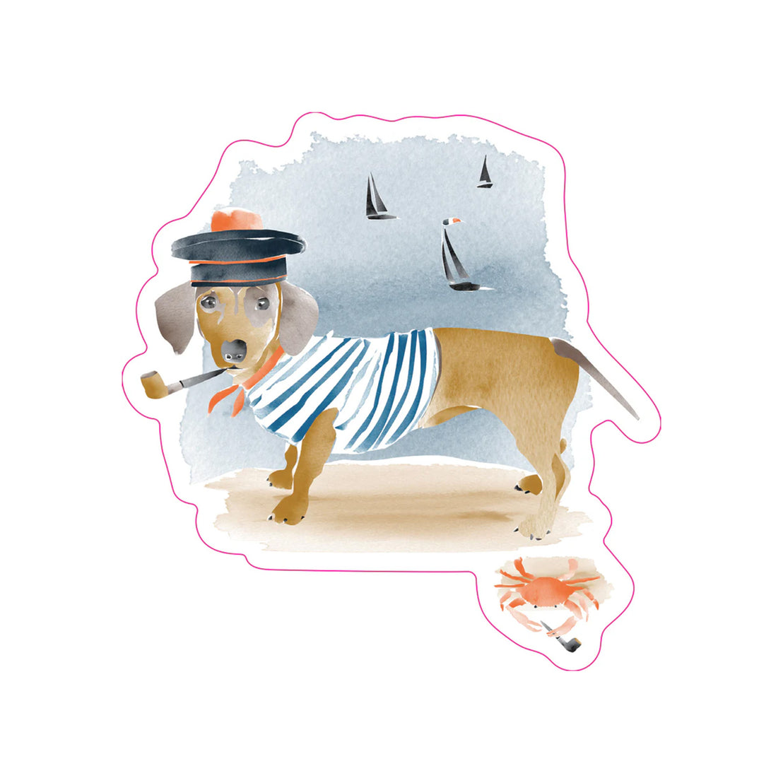 Dachshund Sailor Sticker