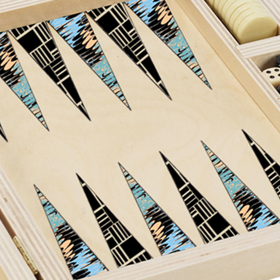 Seafoam Marble Backgammon Set