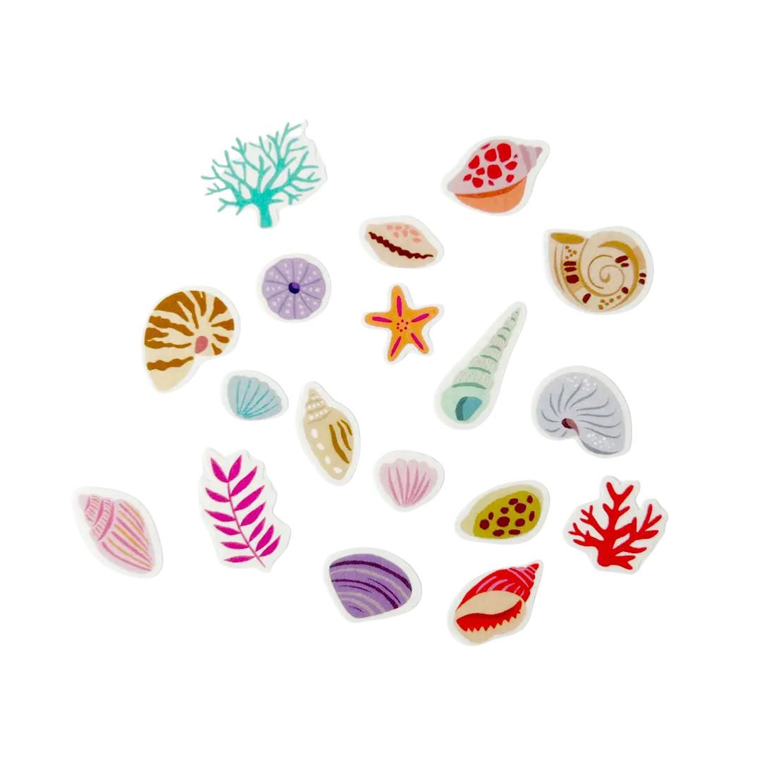 Seashells Jumble Washi Stickers
