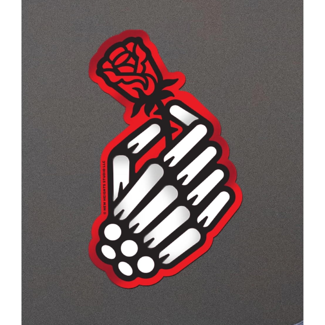 Skeleton Rose Sticker