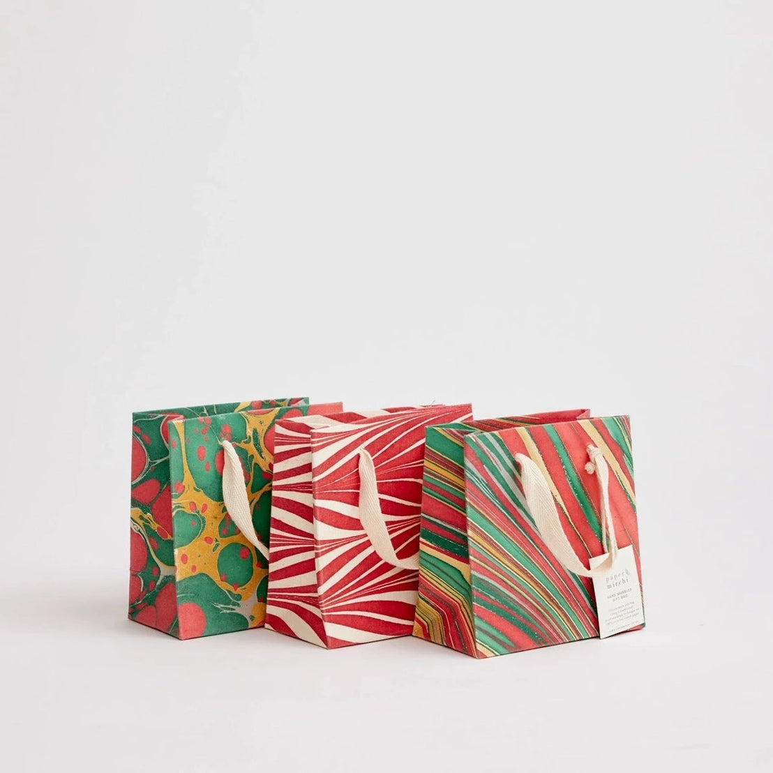 Marble Festive Candy Stripes Gift Bag