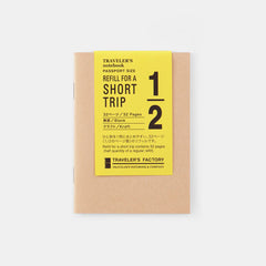 TRAVELER’S FACTORY Refill Short Trip Kraft (Passport Size), Traveler's Company