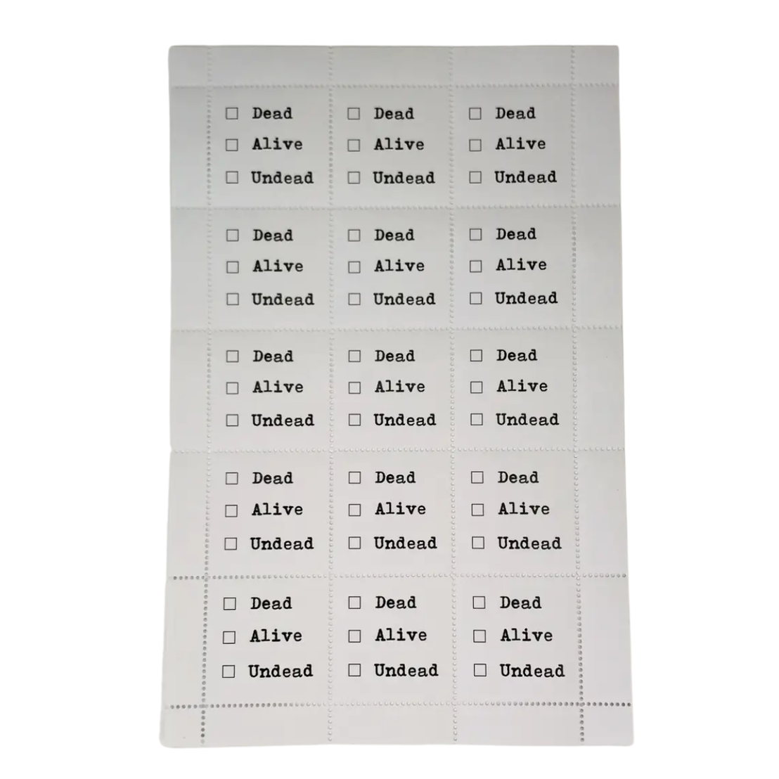 Alive? Dead? Undead? Stamp Stickers