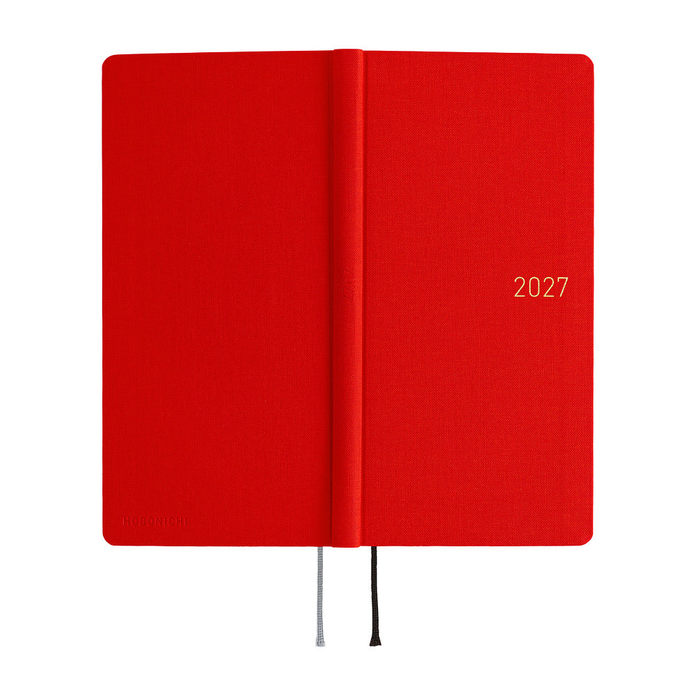 Hobonichi 2027 Techo Weeks Colors: Poppy Red
