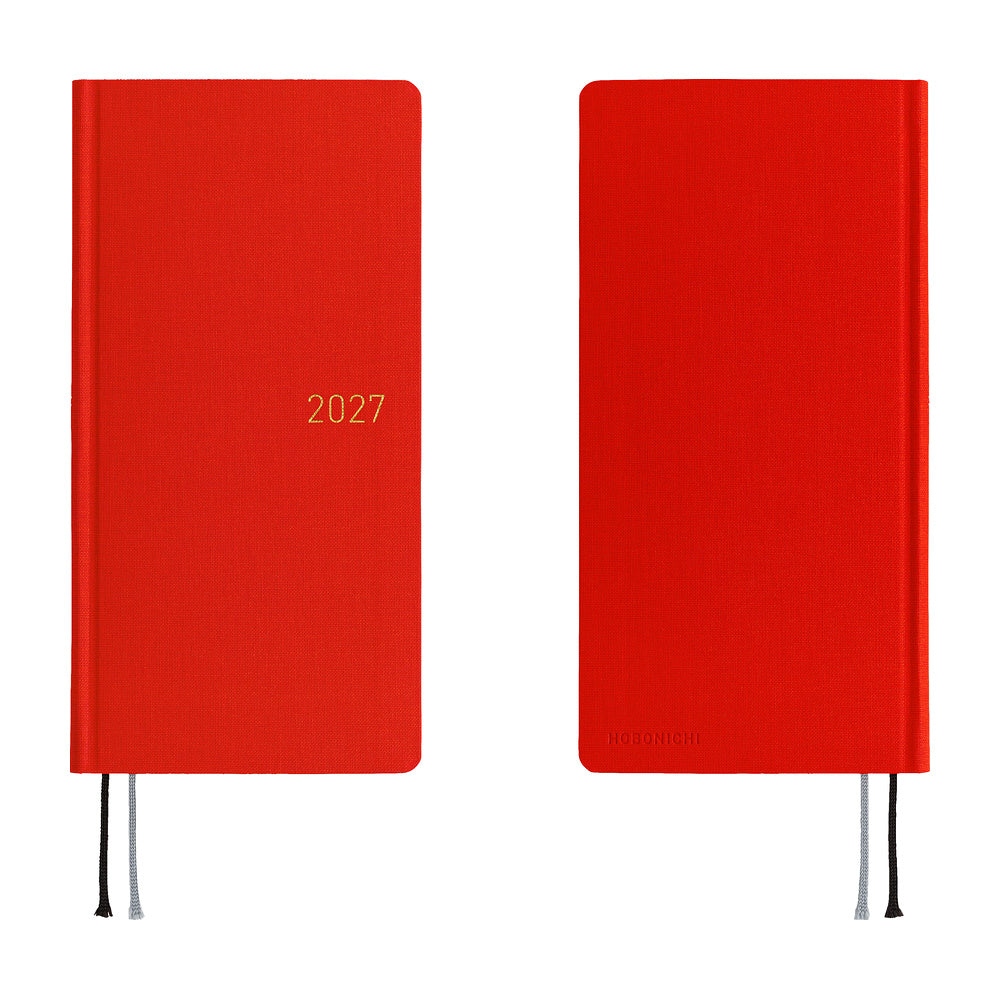 Hobonichi 2027 Techo Weeks Colors: Poppy Red
