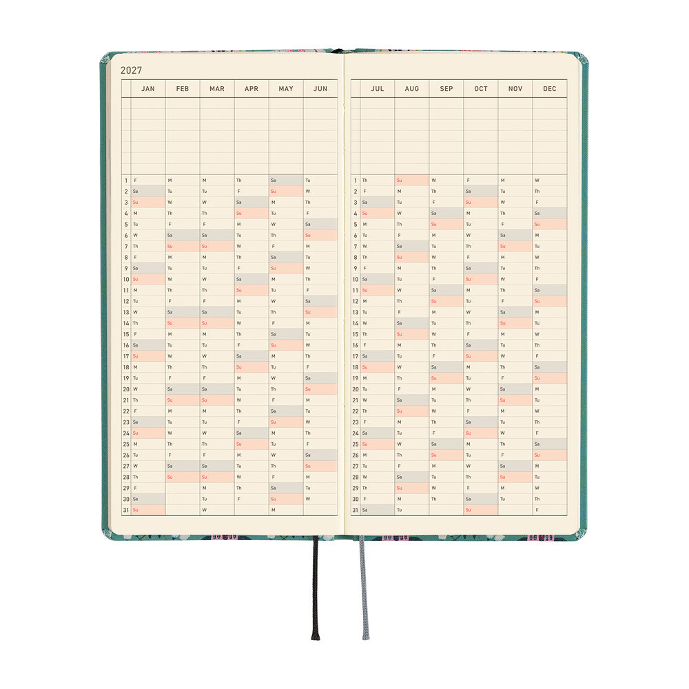 Hobonichi 2027 Techo Weeks Yumi Kitagishi: White Cat Wallpaper