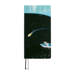 Hobonichi 2027 Techo Weeks Kubota: Meteor Shower in the Light Blue Forest