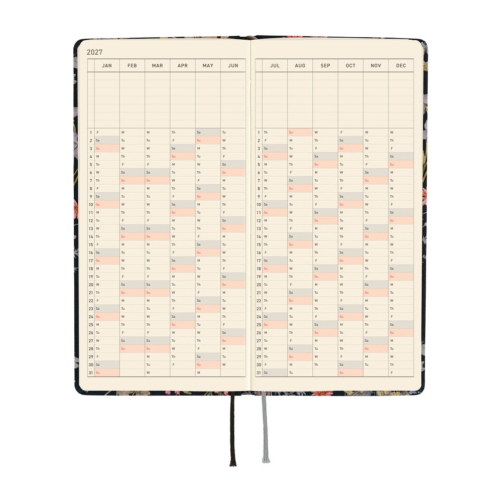 Hobonichi 2027 Techo Weeks Liberty: Floral Remedy