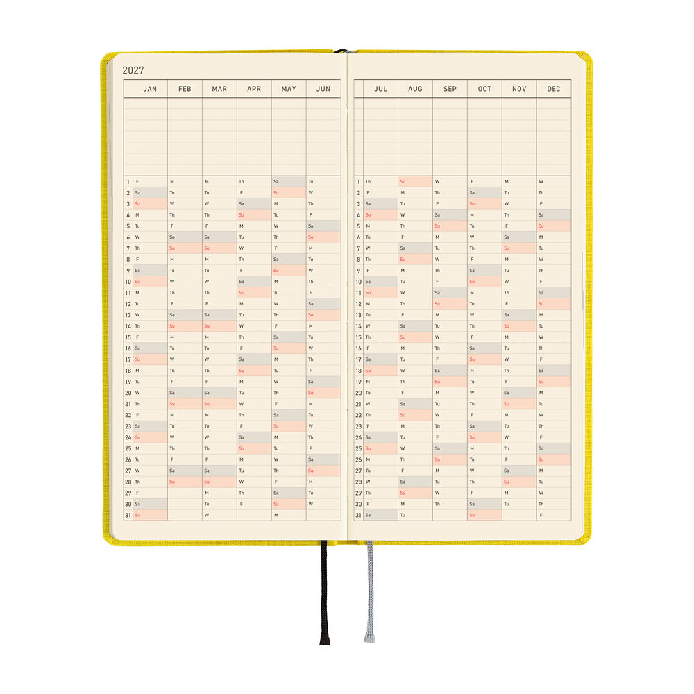 Hobonichi 2027 Techo Weeks Mega Colors: Canaria Yellow