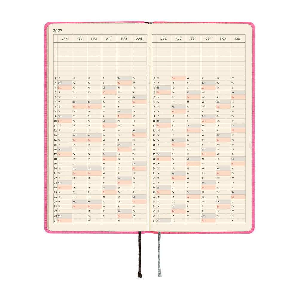 Hobonichi 2027 Techo Weeks Colors: Pink Sapphire