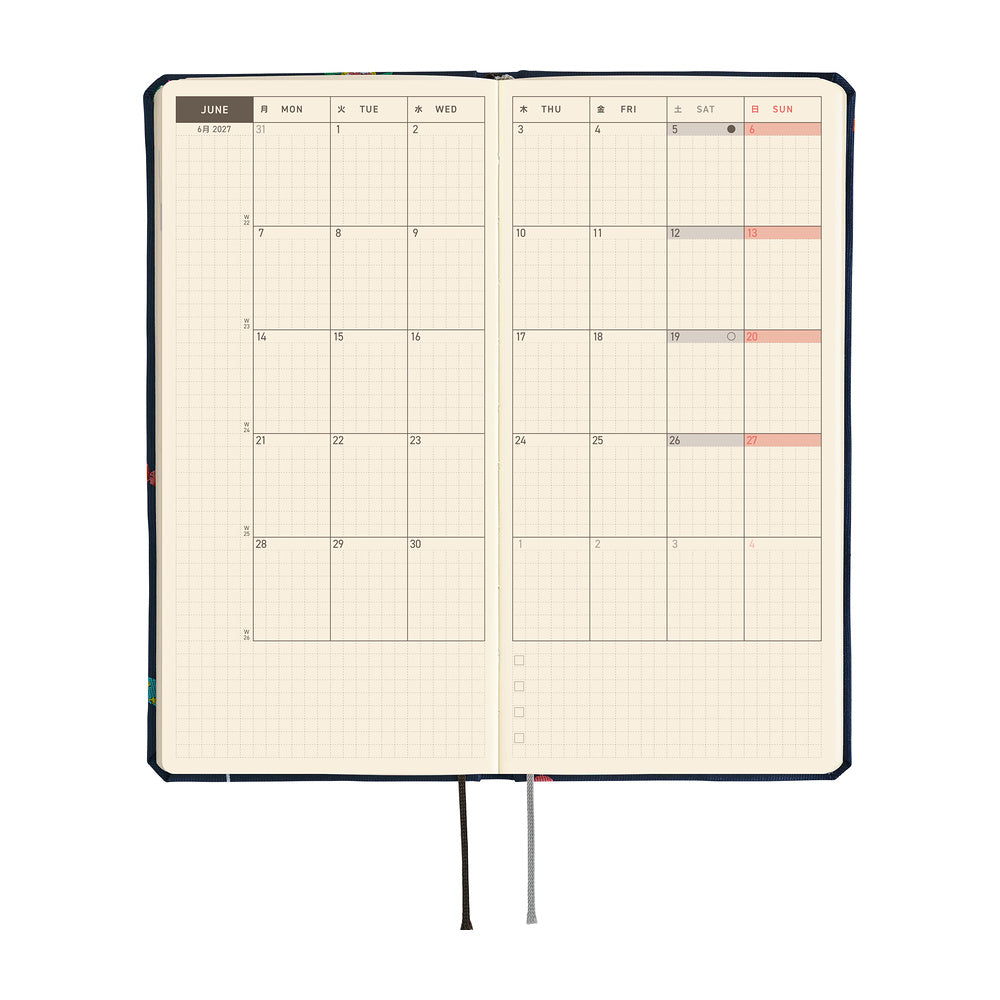 Hobonichi 2027 Techo Weeks Bow & Tie: Candy Dream