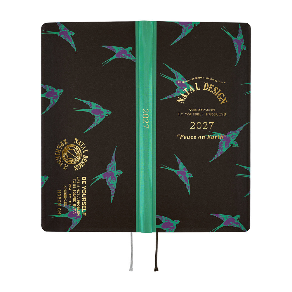 Hobonichi 2027 Techo Weeks Natal Design: Lucky Swallow