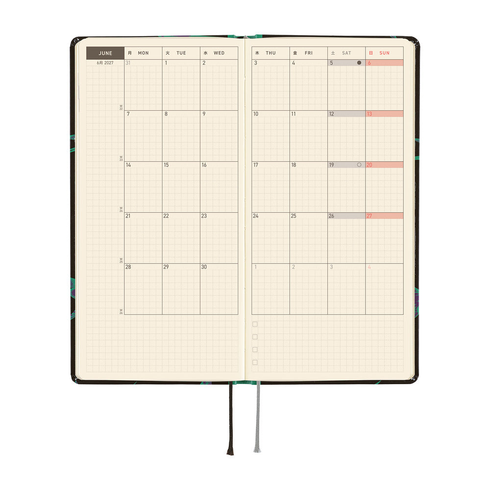 Hobonichi 2027 Techo Weeks Natal Design: Lucky Swallow