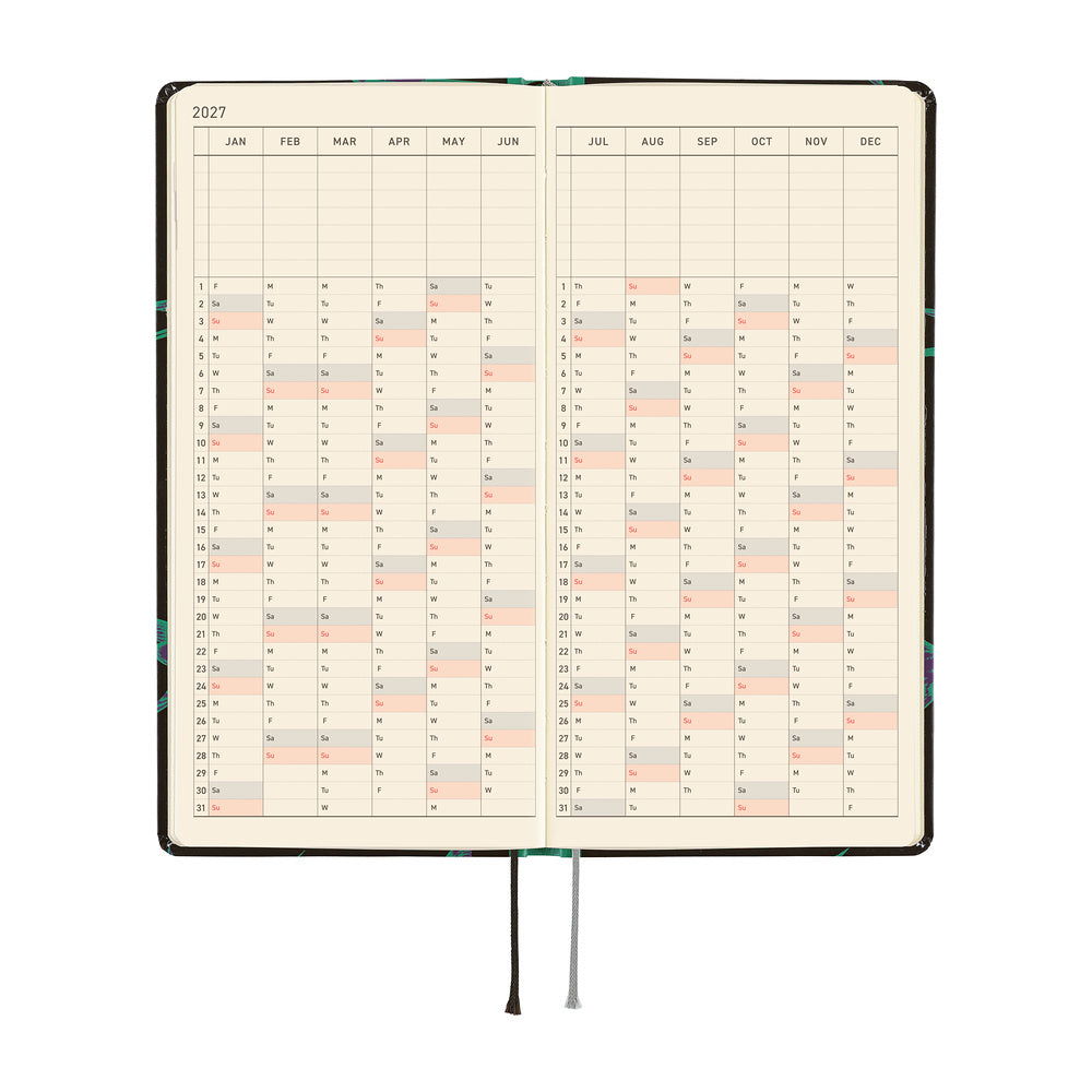 Hobonichi 2027 Techo Weeks Natal Design: Lucky Swallow