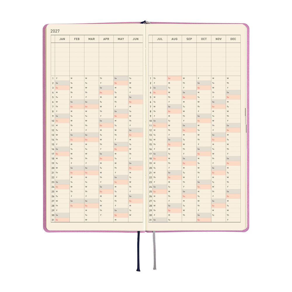 Hobonichi 2027 Techo Weeks Smooth: Lavender Milk
