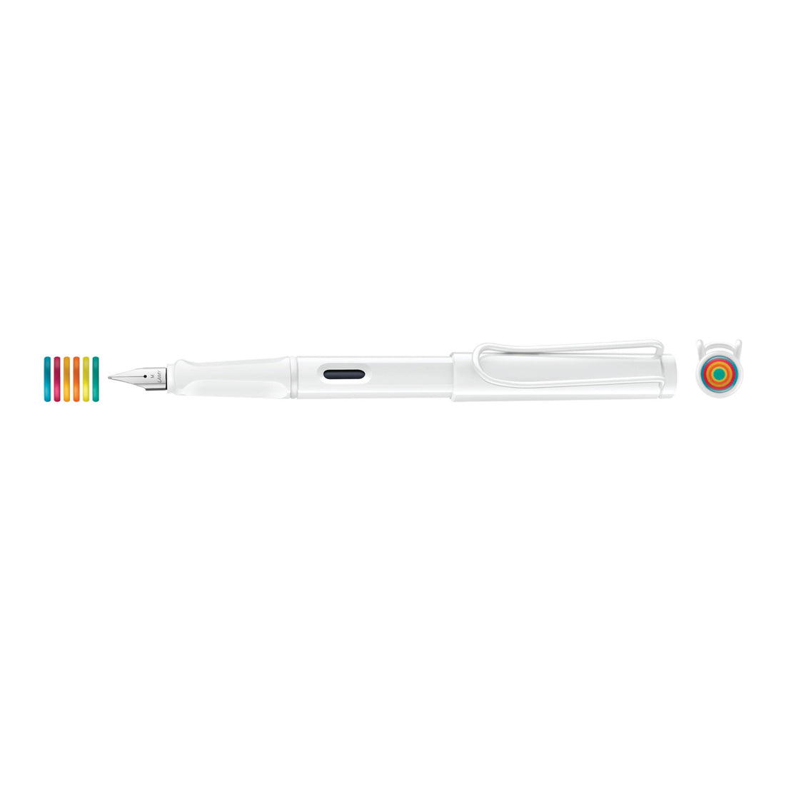 LAMY Safari All White Multi Ring Fountain Pen