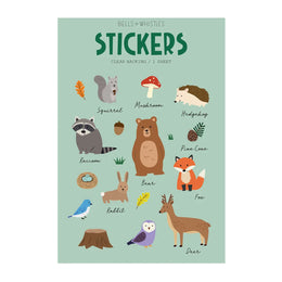 Woodland Animals Clear Sticker Sheet