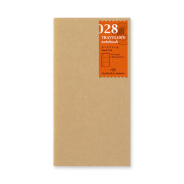 028 Regular Refill Card File Kraft, Traveler's Company
