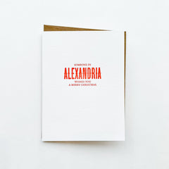 Merry Christmas - Alexandria, Sapling Press