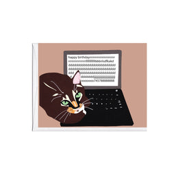 Cat on Keyboard Birthday, La Familia Green