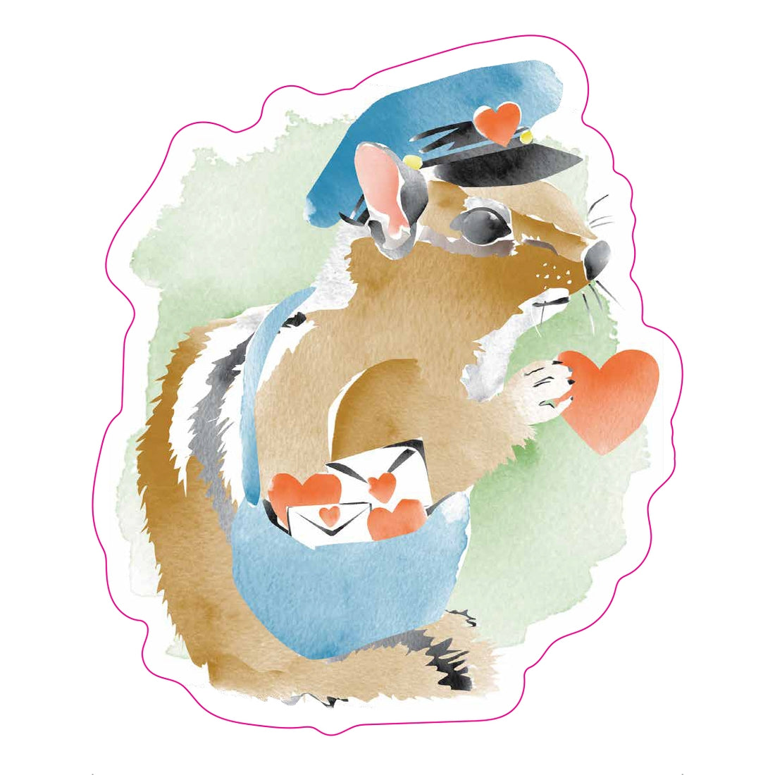 Mailman Chipmunk Sticker