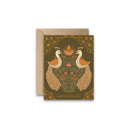 Diwali Birds Gold Foil, Amicreative