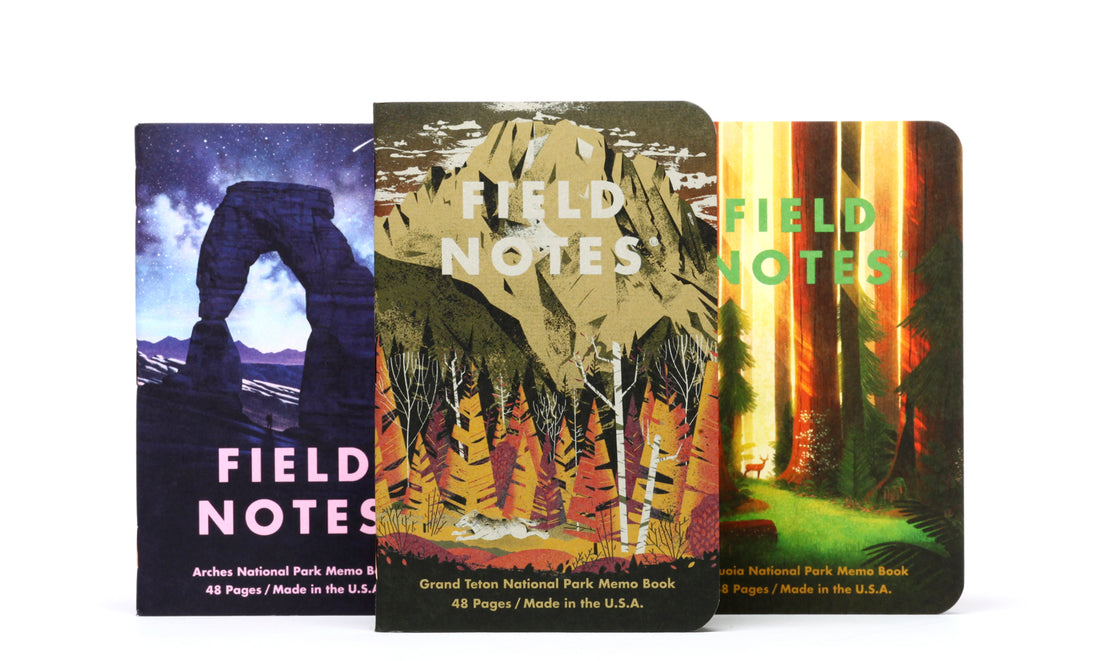 National Parks Notebook Trios, Field Notes