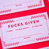 Fucks Given Cards