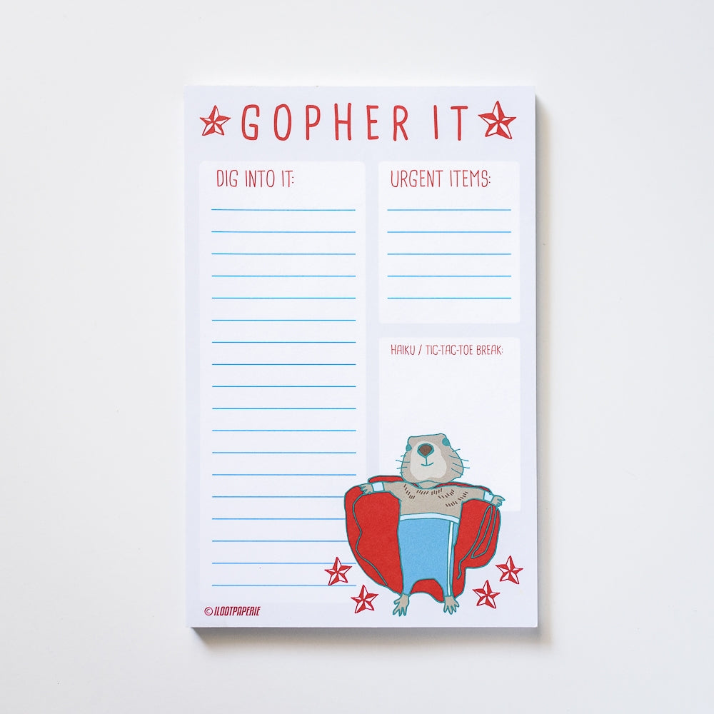 Gopher It Notepad, ilootpaperie