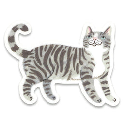 Gray Cat Sticker