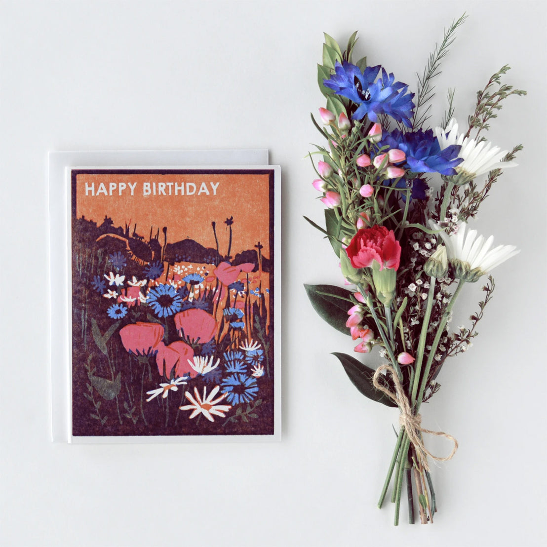 Wildflowers Orange Sky Birthday, Heartell Press