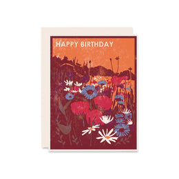 Wildflowers Orange Sky Birthday, Heartell Press