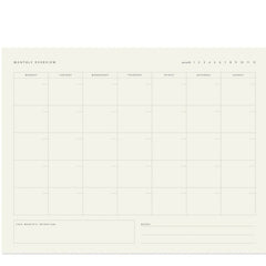 Monthly Overview Notepad