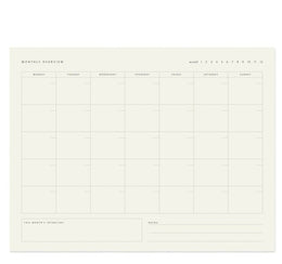 Monthly Overview Notepad