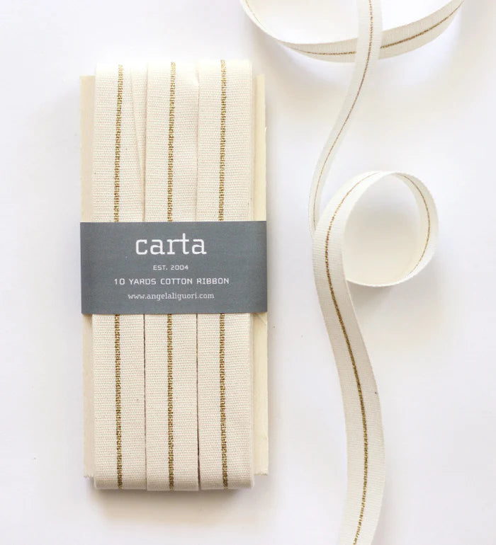 Cotton Ribbon - Metallic Paddle