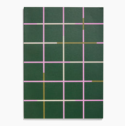 Dark Green Grid Object Notebook, Poketo