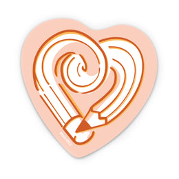 Pencil Heart Sticker