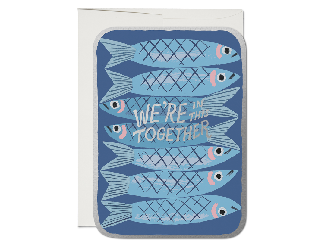 Sardines Die Cut, Red Cap Cards